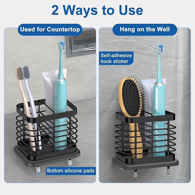 Toothbrush Holders for Bathroom, Adhesive Electric Toothbrush Holder - Image 4