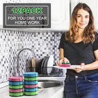 SmilePowo 12 Pack Scrub Sponge, Bulk Sponges, Dual-Sided Multi-Functional - Image 7