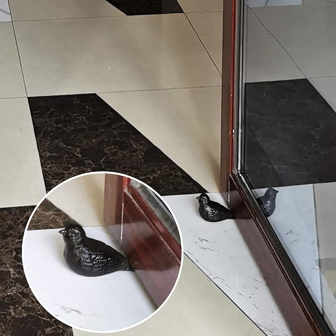 Door Stopper for Floor Decorative Cute Bird Heavy Duty Cast Iron Door Stop - Image 6