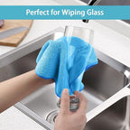 HOMEXCEL Blue Microfiber Cleaning Cloth 100 Pack, Microfiber Towel - Image 6