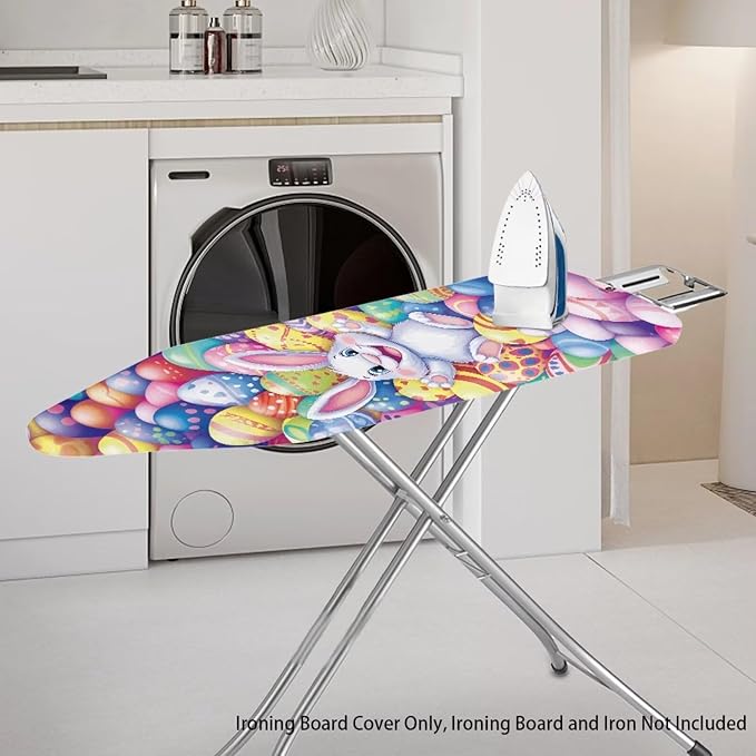 Easter Eggs and Rabbit Ironing Board Pad and Cover Durable Thick Ironing Board - Image 2