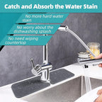 PoYang 4 Pack Faucet Mat for Kitchen Sink Splash Guard Short: Super Absorbent - Image 3