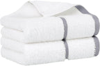 PiccoCasa Set of 2, 750 GSM Luxury White Hand Towels by PiccoCasa