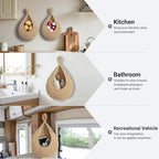 Halidali Hanging Fruit Baskets for Kitchen, 3 Pack Boho Cotton Rope Handwoven - Image 5