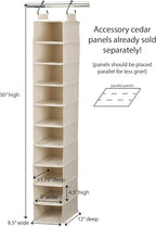Household Essentials Hanging Shoe Organizer, 10 Wide Cubbies - Image 3
