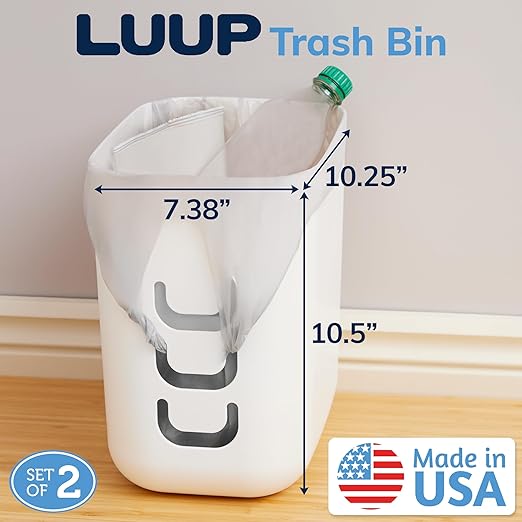 STORi Luup Bathroom Wastebasket 2pk, Secure Grocery Bags, Plastic Garbage - Image 2