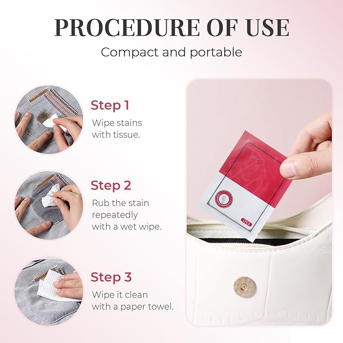 Stain Remover Wet Wipes, 2025 New Portable Clothing Stain Remover Wipes - Image 3