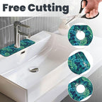 Palm Leaves Tropical Summer Green Hawaiian Kitchen Sink Splash Guard Faucet Mat - Image 3