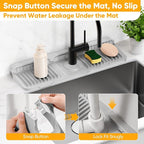 17.7'' Folding Faucet Mat for Kitchen Sink Splash Guard Kitchen Sink Faucet Mat - Image 4