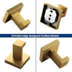 Towel Hooks for Bathrooms, Brushed Gold Towel Hook for Kitchen Bathroom - Image 7
