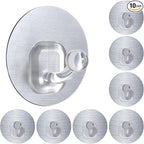 Uten Adhesive Hooks for Hanging 10 Pack, Heavy Duty Wall Hooks 11 lbs, Self by UTENHOMEGOODSCENTER