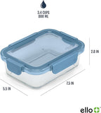 Ello Color Lock 3.4 Cup 10PC, 5 Pack Glass Meal Prep Sets Leak-Proof Glass Food - Image 4