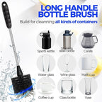 Holikme Bottle Brush Cleaner Set, 3 Straw Cleaner Brush, Bottle Cleaning Brush - Image 2