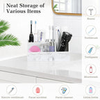 Luxspire Electric Toothbrush Holders, Bathroom Organizer Countertop Caddy 5 - Image 2