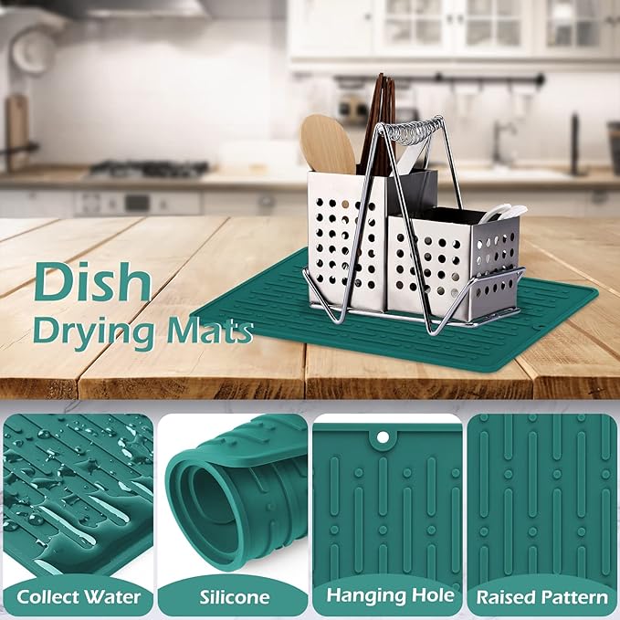 Dish Drying Mats, Heat-resistant Silicone Mat - Image 3