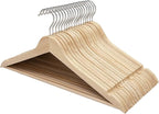 FairyHaus Wood Hangers 30 Pack, Smooth Finish Wooden Coat Suit Hangers - Image 4