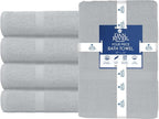 DAN RIVER Bath Towels Set of 4, 27 x 54 Inches, 100% Cotton, Larger & Lighter - Image 3