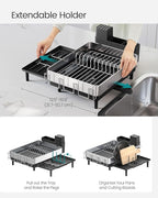 SONGMICS Large Dish Drying Rack, Expandable Dish Dryer - Image 5