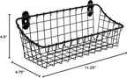 Spectrum Small Wire Wall Basket Matte Black Mounted Rustic Wall Bin, Vintage - Image 4