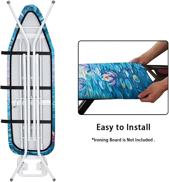 Water Lily Ironing Board Cover and Pad Standard Size Van Gogh Iron Board Padded - Image 5