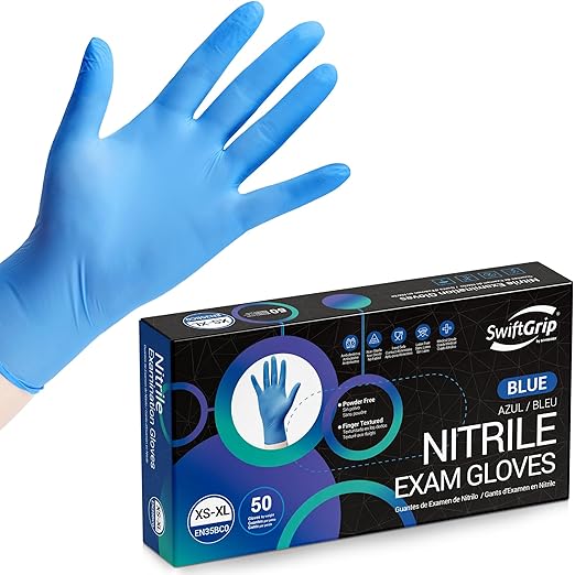 Disposable Nitrile Exam Gloves, Nitrile Gloves Disposable Latex Free, Medical by SwiftGrip