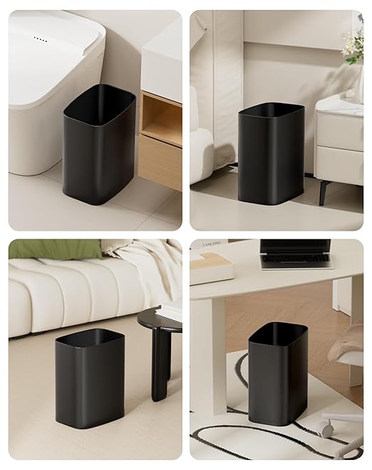 Cesun Small Bathroom Trash Can, 3.4 Gallon Metal Garbage Can, Slim Stainless - Image 7