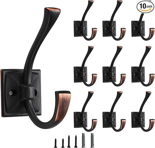 10 Pack Decorative Heavy Duty Towel Hooks by CABDM