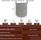 Waterproof Laundry Hamper Collapsible Laundry Basket Leather Handle Laundry Bag - Image 2