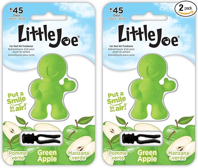 Little Joe 96416 Green Apple Scent Car Air Freshener A/C Vent Clip Uses by StonerCarCare
