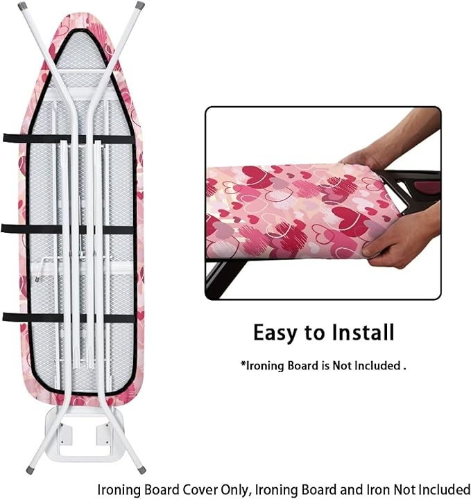 Love Heart Ironing Board Cover Standard Size Romantic Iron Board Cover - Image 4