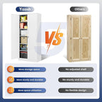Yizosh Metal Storage Cabinet with Locking Doors and 5 Adjustable Shelves,- 72" Garage Storage White Steel Lockable File Cabinet for Office,Home,Garage - Image 7