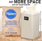 WHITE FEATHER SUPPLIES 2 PC Large Flour Sugar Storage Containers - Image 2