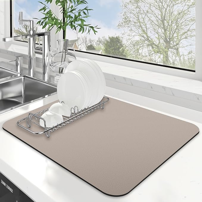WISELIFE Dish Drying Mat Super Absorbent Drying Mat Large Dish Drying Mats by WiseLife