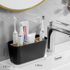 Toothbrush Holders for Bathrooms, Bamboo Tooth Brush Holder - Image 2