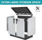 LHBcraft Outdoor Storage Cabinet 36 Cu Ft with Lockable Doors, Portable Horizontal Storage Shed, Resin Outdoor Storage Box Waterproof for Patio-Easy to Assemble - Image 3
