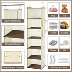 Leinuosen 6 Tier Shelf Hanging Closet Organizer Hanging Shelves - Image 4