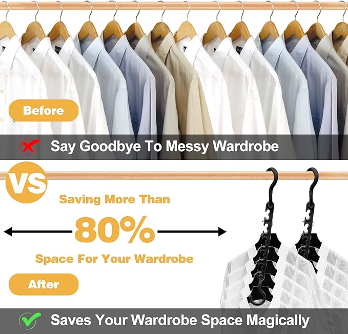 24-Pack-Closet-Organizers-and-Storage, Closet-Organizer-Hangers 5 Holes - Image 2