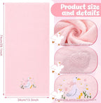 2 Pcs Silly Goose Hand Towels Blush Pink Bathroom Decor 14x29 Inch Embroidered - Image 3