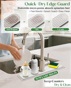 Stone Drying Mat for Kitchen Faucet: Diatomite Stone Drying Tray - Image 2