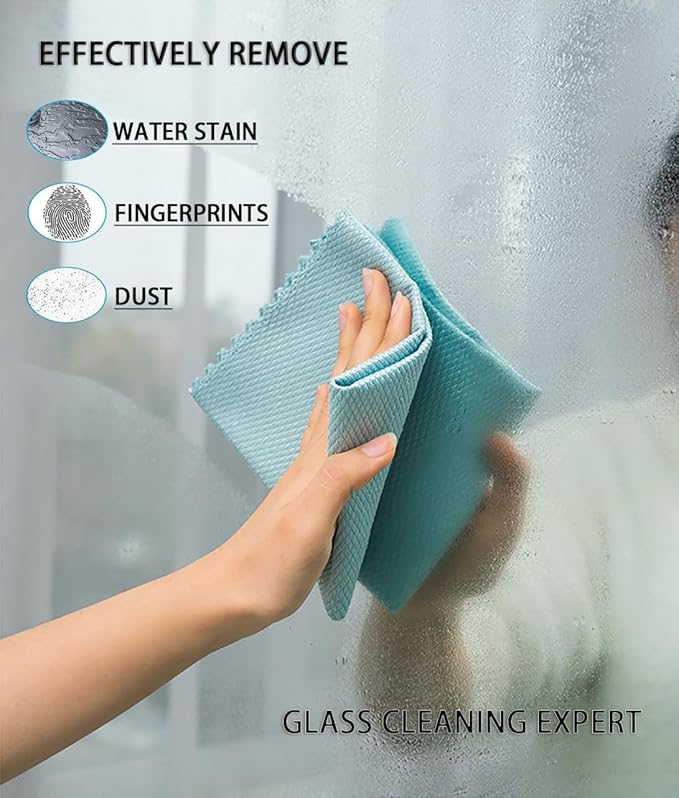 Fish Scale Microfiber Cleaning Cloth Steak Free Glass Window, Windshield - Image 3