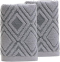 Pidada Hand Towels Set of 2 Diamond Pattern 100% Cotton Absorbent Soft by Pidada