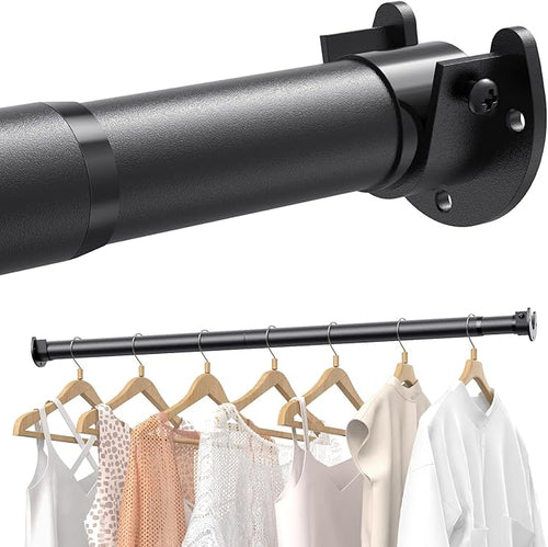 2 PACK Closet Rods for Hanging Clothes, 17 to 28 Inches Stepless Adjustable by Supforce