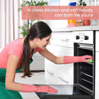 Rubber Cleaning Gloves for Dishwashing, 4 Pairs Reusable Kitchen Gloves for - Image 6