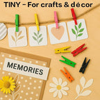 LWR CRAFTS Wooden Mini Clothespins 15 Colors 100 Per Pack 1" 2.5cm - Image 7