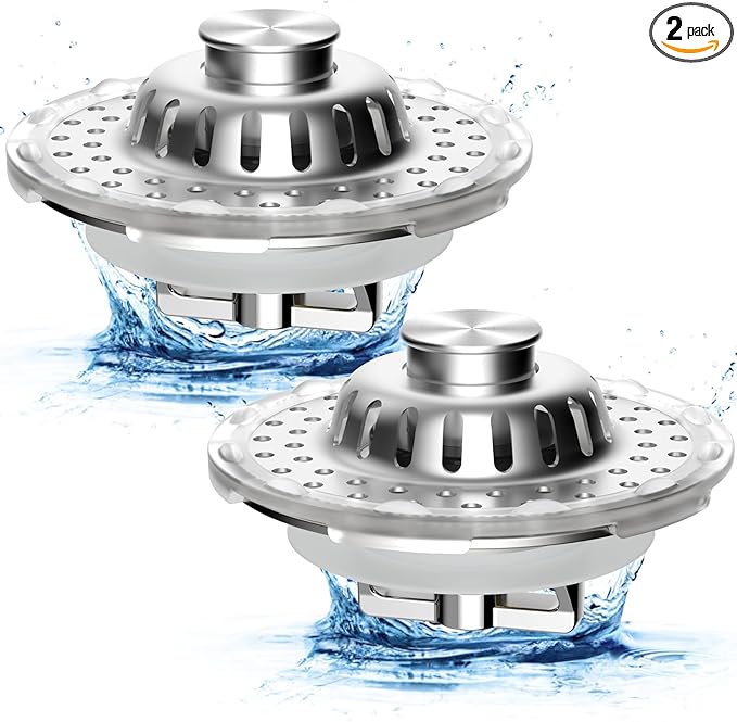 Metal 2 Pack Bathtub Drain Stopper by GreatHomeEssentialsforYou