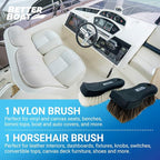 Upholstery Brush Set, Carpet and Car Cleaning Brushes, Horsehair Detailing Brush - Image 6