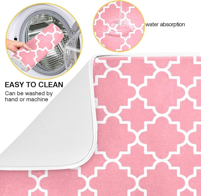 Super Absorbent Dish Drying Mat, Microfiber Fast-Drying Dish Mat, Kitchen Dish - Image 2