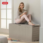 Keter Marvel Plus 71 Gallon Resin Outdoor Storage Box for Patio, Balcony & Garden – Weather‑Resistant Deck Box for Cushions, Pillows, Pool Floats & Tools, Beige - Image 10