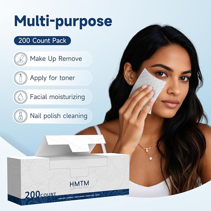 Cotton Pads, 100% Pure Cotton and Lint Free, Natural - Image 5