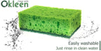 Green Multi Use Scrub Sponge. Made in Europe. 18 Pk, 4.3x2.8x1.4 inches. - Image 4